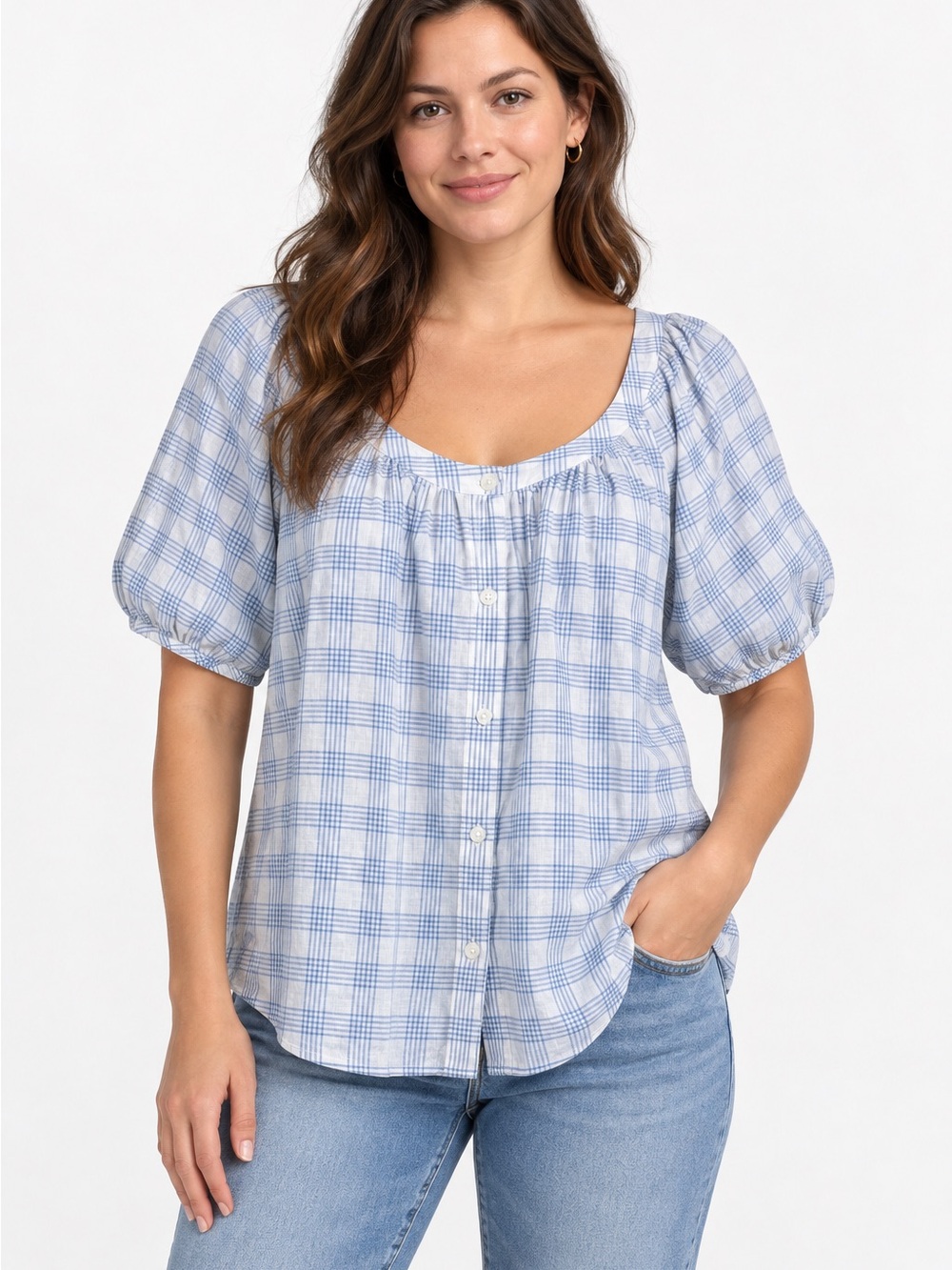 Universal Thread Women's Puff Short Sleeve Blouse medium